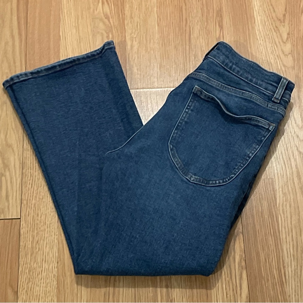 Madewell Women’s 28 (28x25) Vintage Flare Crop Jeans Dark Blue Denim Mid Rise